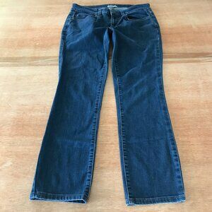 Eileen Fisher Straight Leg Jeans Women 6 Blue Mid Rise Dark Wash Stretch Preppy